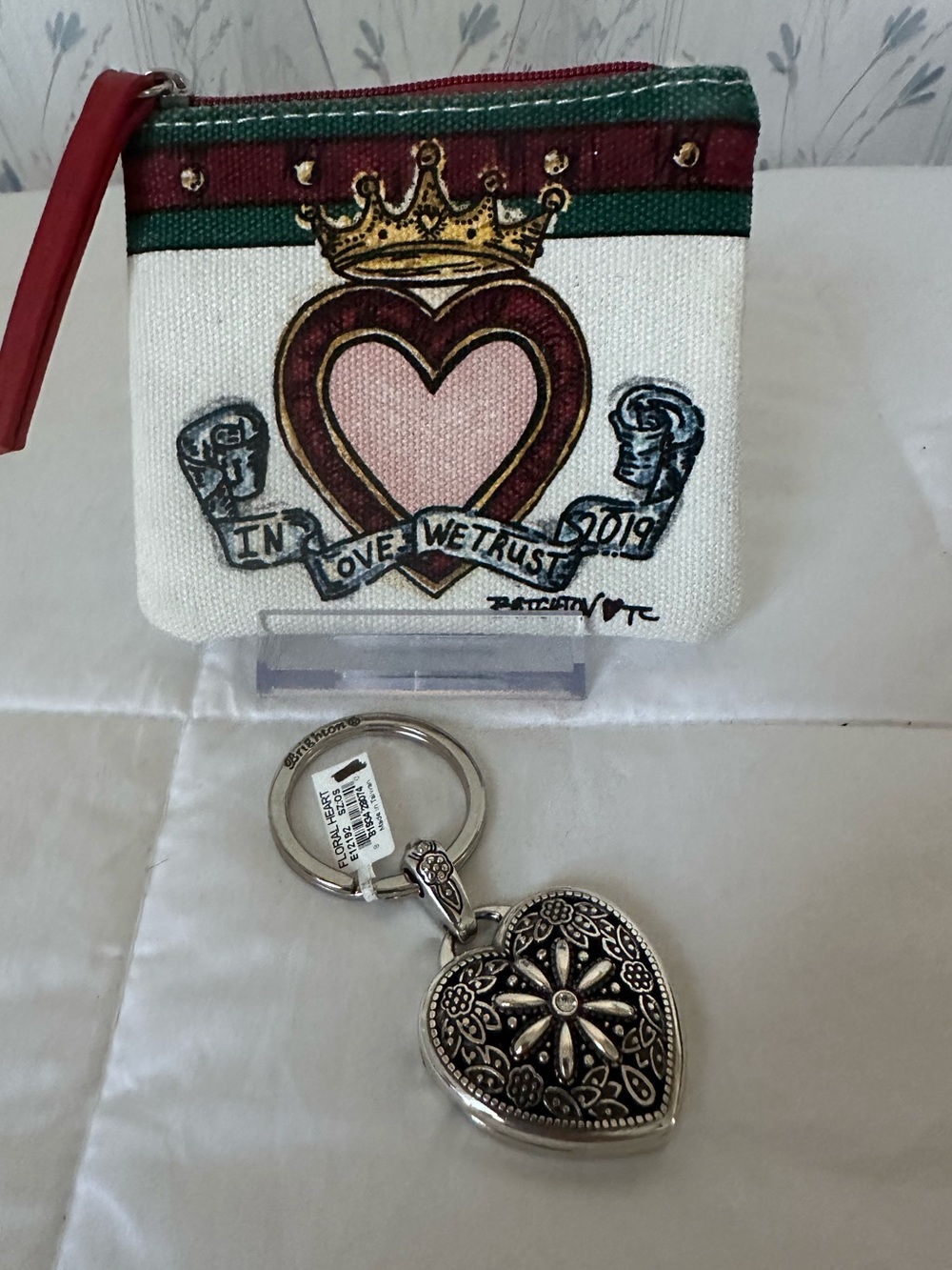 Brighton Heart Locket Keychain & Coin Purse